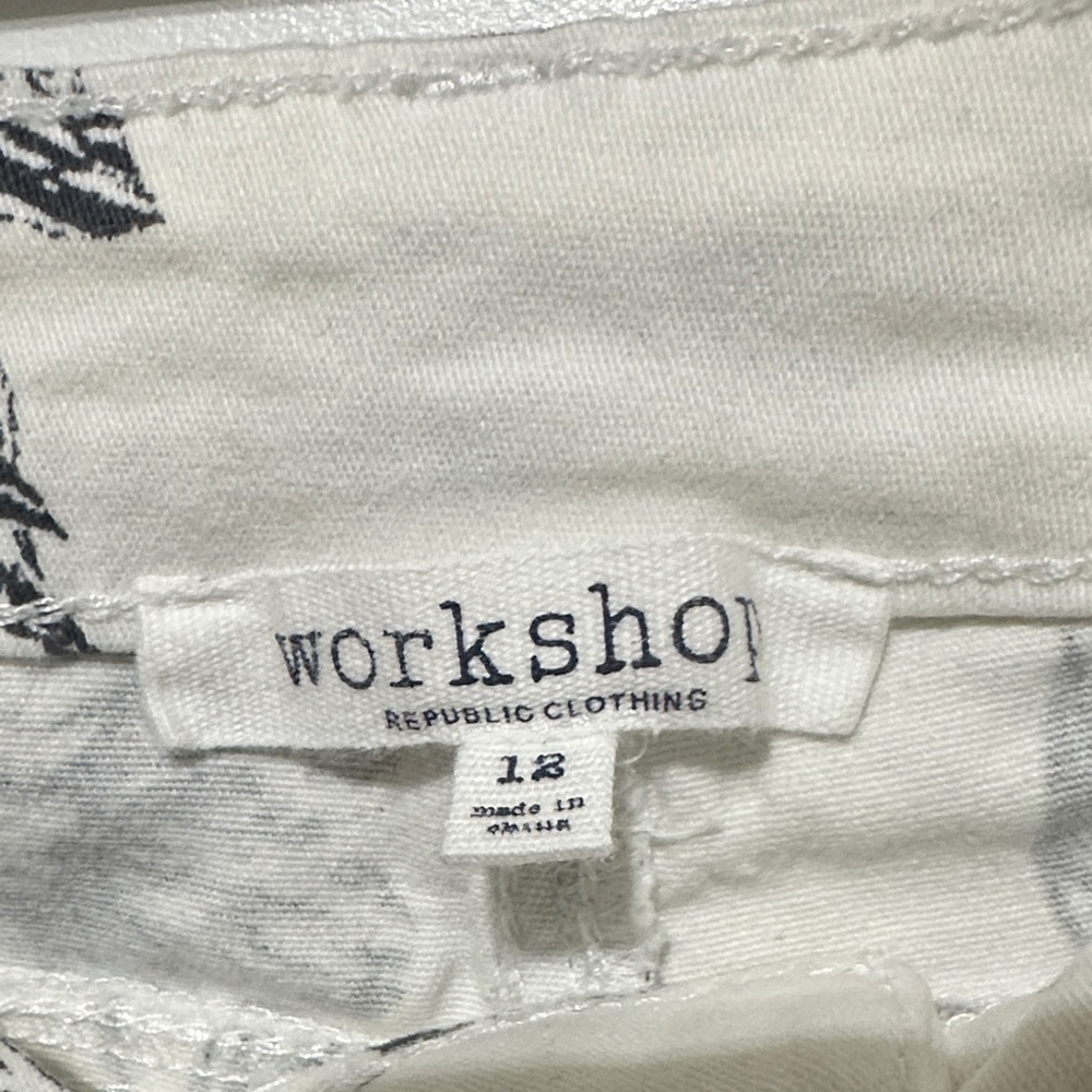 Workshop Republic Clothing Black and White Floral Jean Shorts - Picture 2 of 9